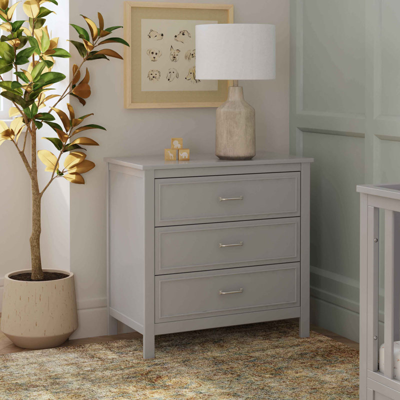 Charlie 3 Drawer Dresser, Gray