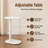 Magro 20" Adjustable Table In Matte White-1831941498