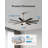 Ceiling Fans With Lights And Remote Control, 62-Inch, Reversible Silent DC Motor, 6 Speeds, 3 Color Dimmable LED Light, Timer, Nickel, 9-Blades