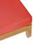 Banc de coin gauche en rouge - coussins d'eau sur bois pour un banc extérieur confortable, fabriqué avec un bureau tendance
