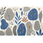 Papier peint floral scandinave abstrait à feuilles bleues-1499461338-1499461319