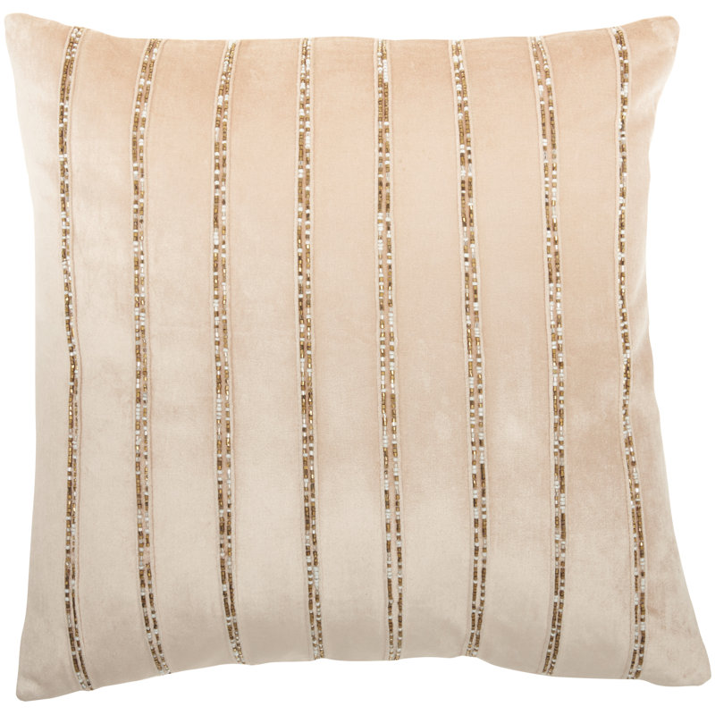 Sequined Throw Pillow, Blush