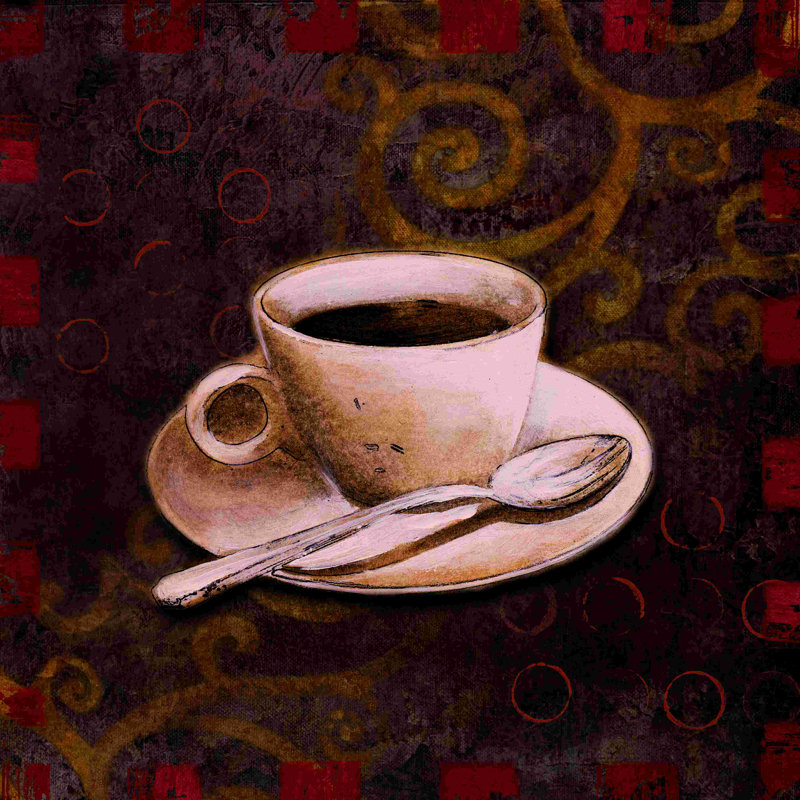 " Tea Cup " Mixed Media Painting, 30" H x 30" W