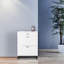Armoire à chaussures avec 2 tiroirs rabattables et pieds en métal - Rangement pour hall d'entrée moderne avec finition blanche et rangement