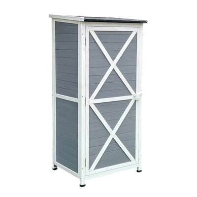 2 ft. W x 2 ft. D Solid Wood Vertical Storage Shed -  Hanover, HANWS0107-GRY