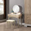 Ensemble de coiffeuse et tabouret en bois-853004281