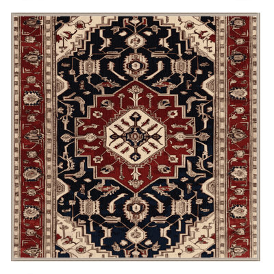 Machine Washable Persian Brown Area Rug