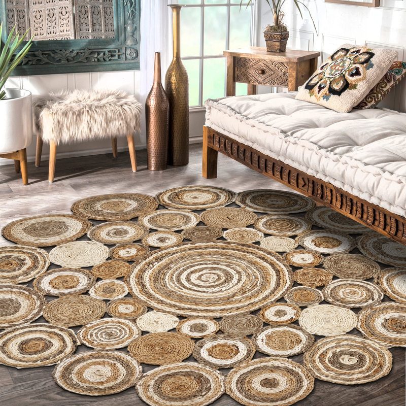 Tapis d'intérieur rond en fibre naturelle Bonar, Rond 4 pi