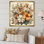 «Ryliegh Cream and Orange Flowers Bouquet L'interpretation I», reproduction sur toile