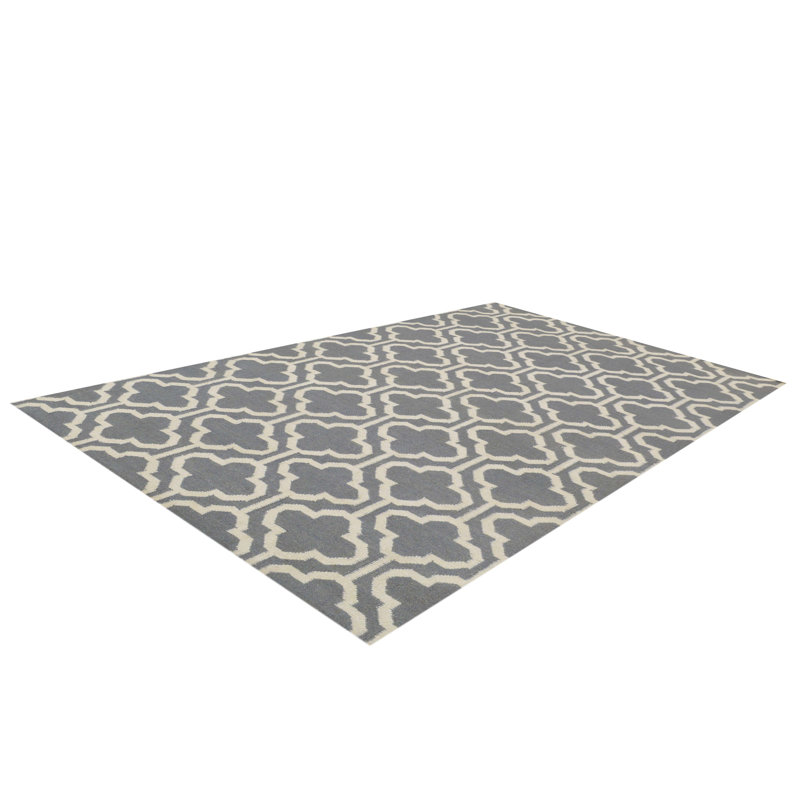 Penelope Geometric Wool Hand Woven Area Rug, Rectangle 120 x 180cm