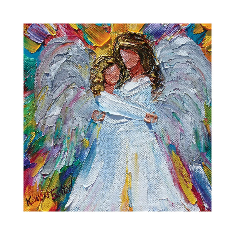 Angel Hugs 1 Piece Wrapped Canvas Painting, 45.72 cm H x 45.72 cm W x 3.175 cm D