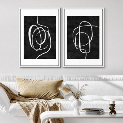«Duotone Blue Oak Woodest Tree Rings Wilderness», 2 pièces sur toile