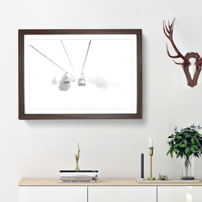 Ski Lift in Morillon France - Picture Frame Painting Print