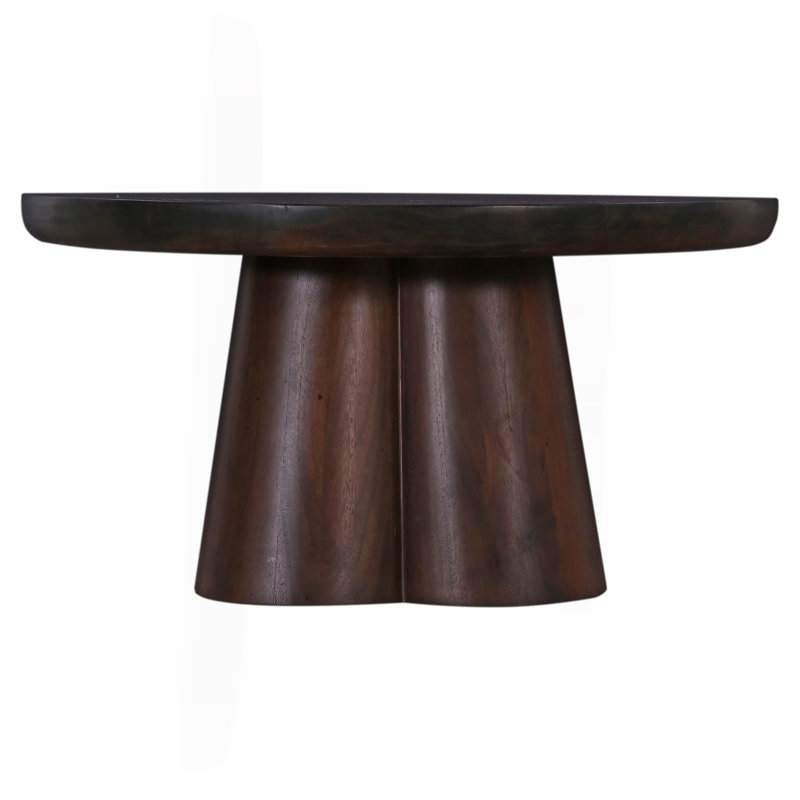 Salon 31 po Table ronde en bois avec base à piédestal