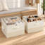 Lot de 2 organisateurs de rangement de chaussures pliables avec séparateurs ajustables et couvercles transparents
