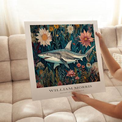 Animaux, reproduction d'art sans cadre William Morris Shark Cottage