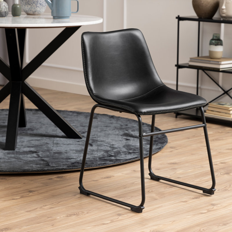 Annerike 45.5cm H Upholstered Side Chair, Black