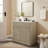 Render 36" Faux Travertine Bathroom Vanity With Sink In White