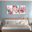 «Blush Pink Peony», reproduction d'art sur toile tendue sur toile (ensemble de 3)-118089018