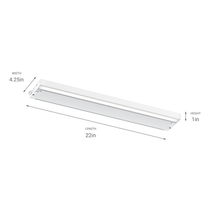 Barre d'éclairage sous l'armoire à DEL 22 "6U Series, Blanc