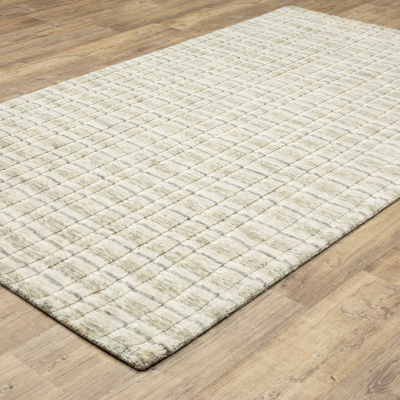 Tapis beige / doré Bellatrix, Rectangle 4 pi 12 po x 7 pi 12 po