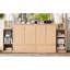 Grand lit escamotable avec tiroirs et tablettes de rangement spacieux. Idéal pour les chambres d'amis ou les chambres compactes.