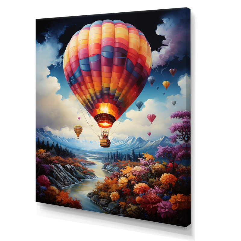 Fantasy Balloon Odyssey, Toile tendue, H 32 po x l 16 po x P 1 po