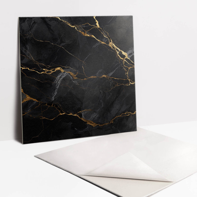 Charteris 30cm x 30cm PVC Mosaic Tile in Black