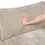 Élégant canapé modulaire modulaire avec repose-pieds 5 pièces - Housse moelleuse en chenille taupe et base en contreplaqué durable
