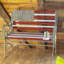 Banc de jardin en fer American Flag