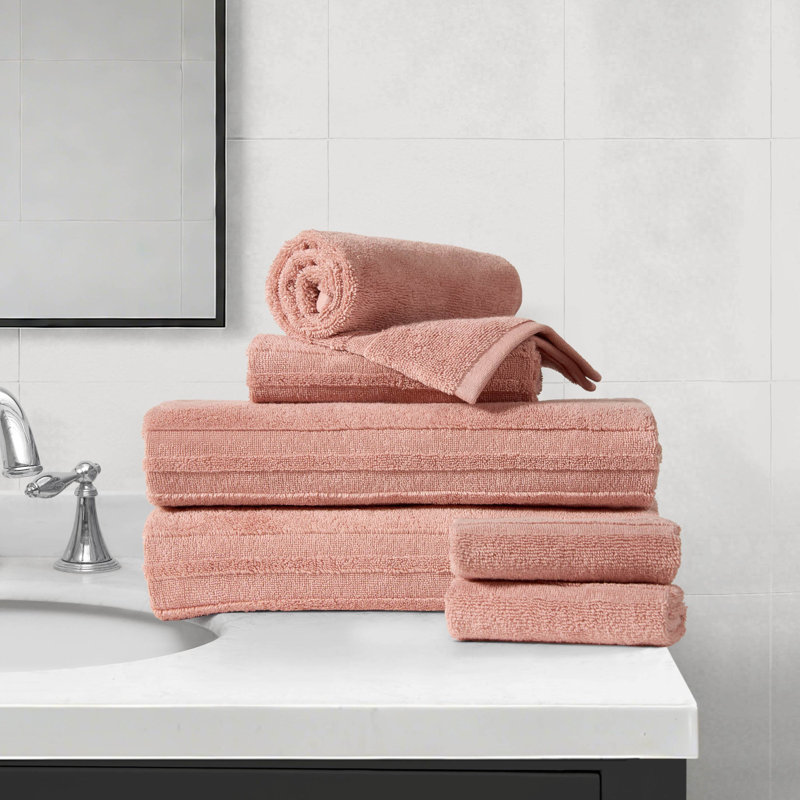  Sofia Bath Towels 6-Piece, Pink