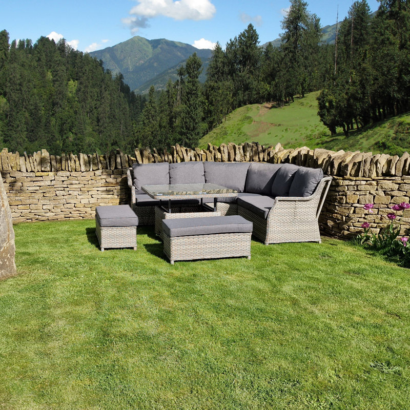 Balley 9 Seater Rattan Corner Sofa Set