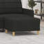  Tabouret de pieds en polyester noir 27,6 po x 21,7 po x 16,1 po-1698923325-1698923326