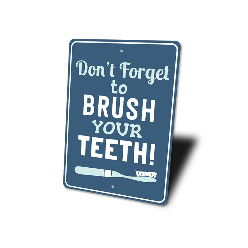 Plaque en aluminium brossant les dents, H 14 po x l 10 po x P 0,04 po
