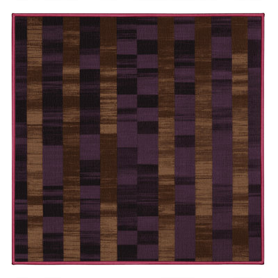 Tapis brun à carreaux lavable à la machine
