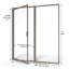 Porte de douche à cadre pivotante Deluxe 47 "x 72,13"-17243262-16968546