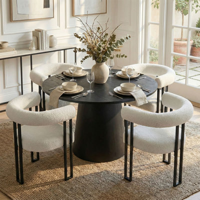 Chealsy 5-Piece Metoyer Round Dining Table Sets