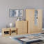 Tayce 4 Piece Bedroom Set (1 Drawer Bedside Chest X2, 5 Drawer Chest, 3 Door 2 Drawer Mirrored Wardrobe)-240331802