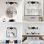 Luminaire de meuble-lavabo moderne 24 po à 4 lumières 24 po, applique murale industrielle avec abat-jour en verre transparent pour miroir, salle de bain, chambre à coucher et couloir