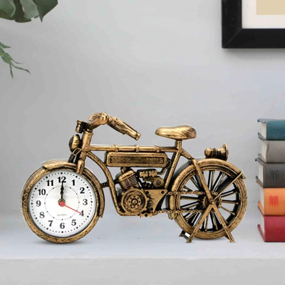 Roman Numeral Glass Quartz movement / Crystal Alarm Clock in Brass