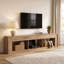 Meuble télé 86,6 po pour téléviseur de 85 po ou moins, meuble audio-vidéo extra long avec rangement ouvert, console média de salon, salle multimédia, chambre à coucher-137560233
