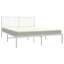Metal Bed Frame with Headboard White-275720543