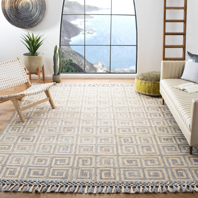 Currie Hand Tufted Performance Geometric Rug, Rectangle 8' x 10'