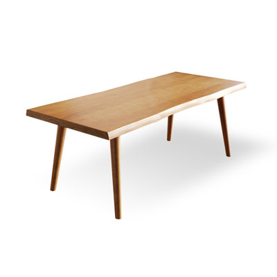 Brown Rectangular Solid Wood Dining Table