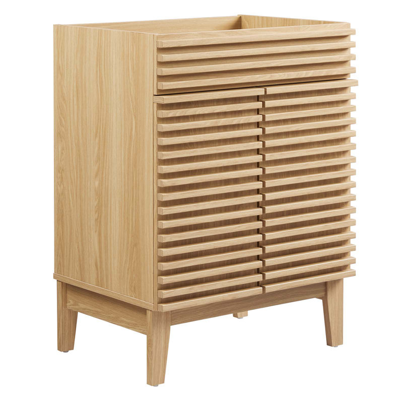 Render 23.5" Single Bathroom Vanity Base Only, Oak
