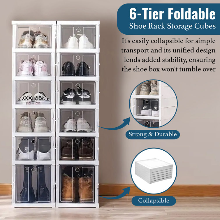 12 Pair Stackable Shoe Storage Box