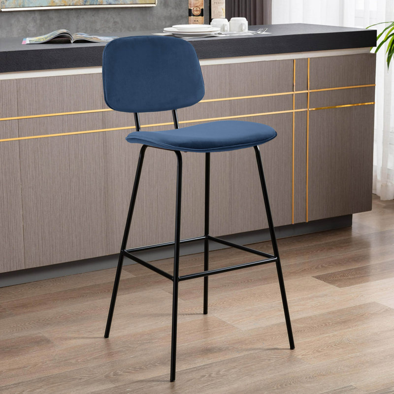 Camargo 29.52" Bar Stool, Blue