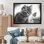 Art numérique sur toile, "Petit chaton avec papillon IV"
