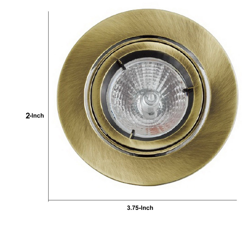 Plafonnier rond 3,75 pouces avec métal, Bronze antique