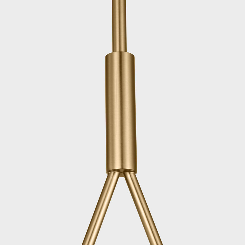 1 - Light Pendant, 12, White, Estate Brass